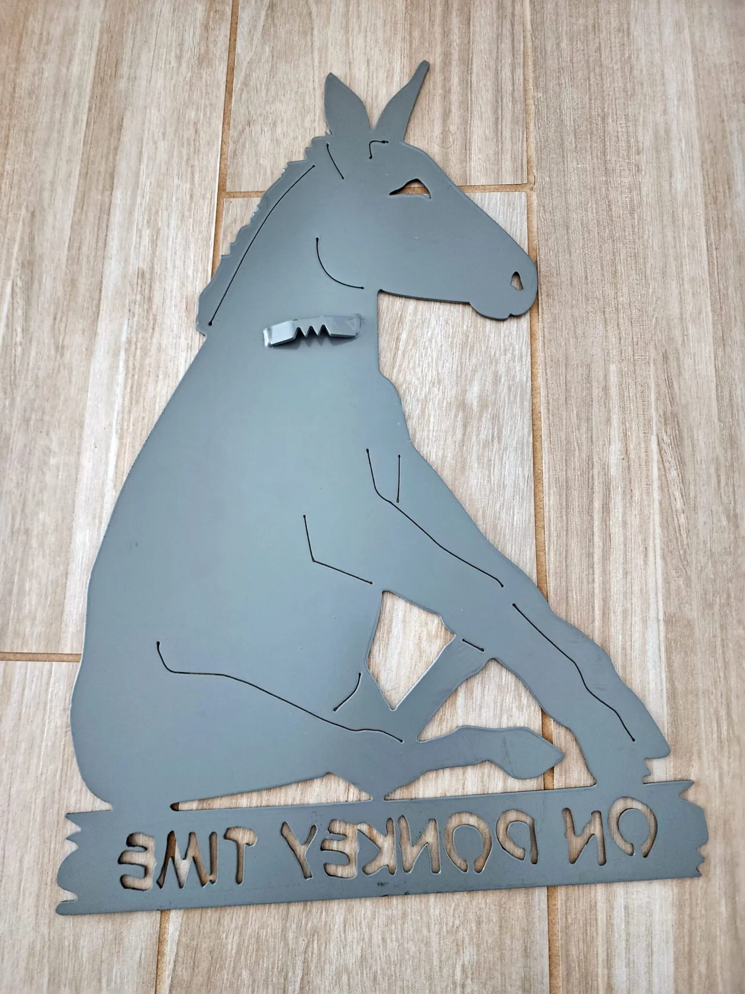 On Donkey Time Sign Back